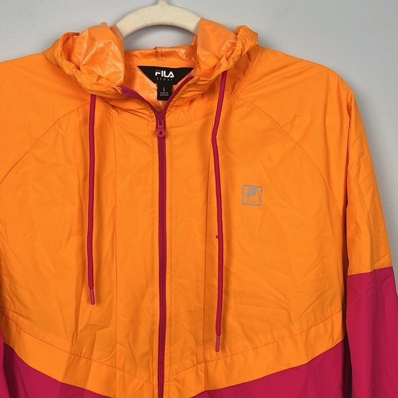Fila Sport women’s colorblock full zip windbreaker jacket size large - Picture 2 of 8